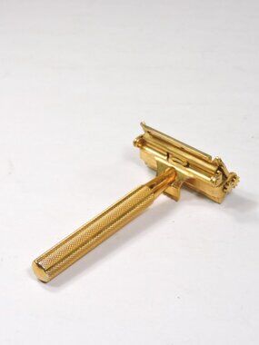 Gillette Valet Autostrop Safety Razor Gold Toned - Vintage Razor